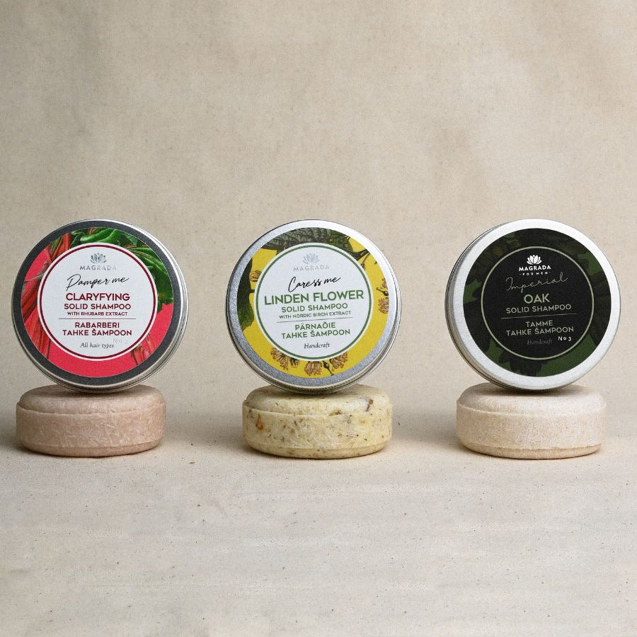 Clarifying Solid Shampoo With Rhubarb Extract