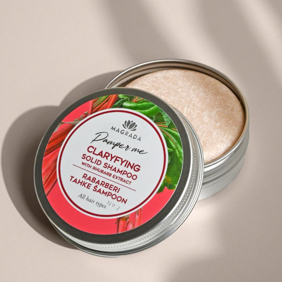 Clarifying Solid Shampoo With Rhubarb Extract