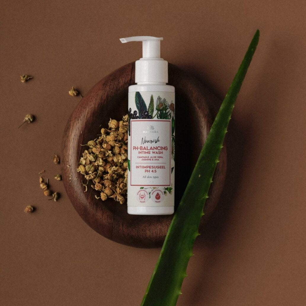 Intimate Wash Gel with Chamomile, Aloe, and AHA, pH 4.5