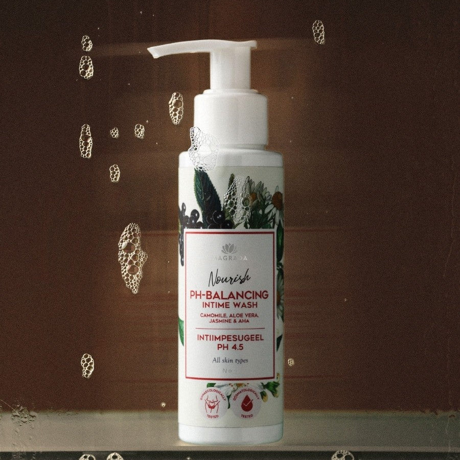 Intimate Wash Gel with Chamomile, Aloe, and AHA, pH 4.5