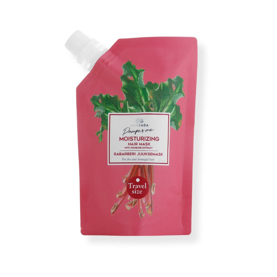 TRAVEL SIZE Rhubarb Hair Mask With Castor Oil - 100 ml